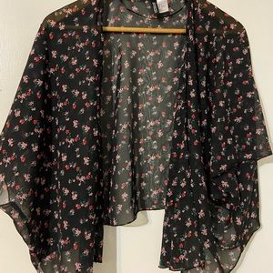 Sheer floral H&M short kimono
